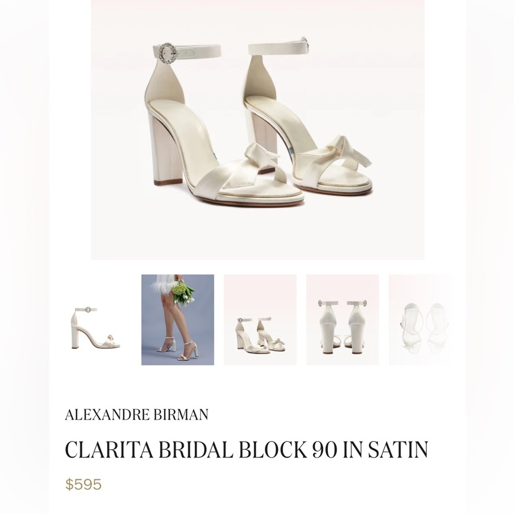 Alexandre Birman White Heels with Bow Detail